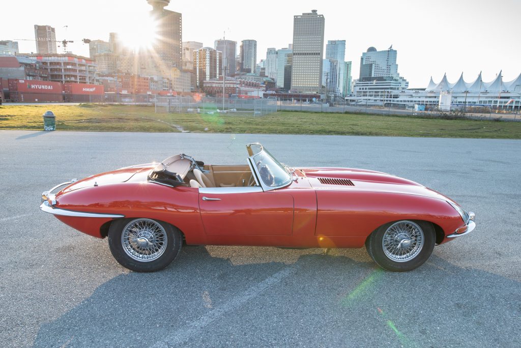 1964 Jaguar E type profile side for sale